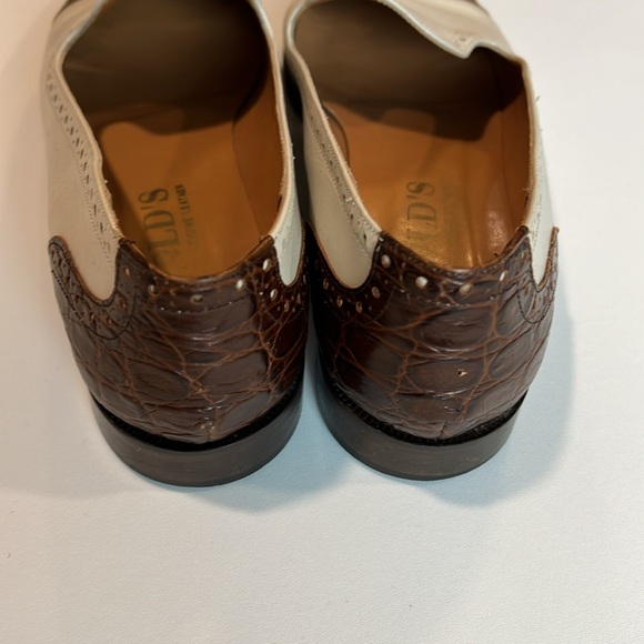 Vintage - HAROLDS, beige/brown leather flats, 9 - Picture 8 of 10